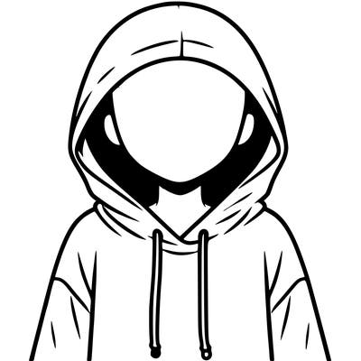 faceless girl in hoodie
