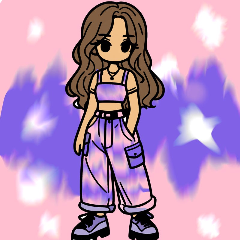 girl in crop top and baggy pants