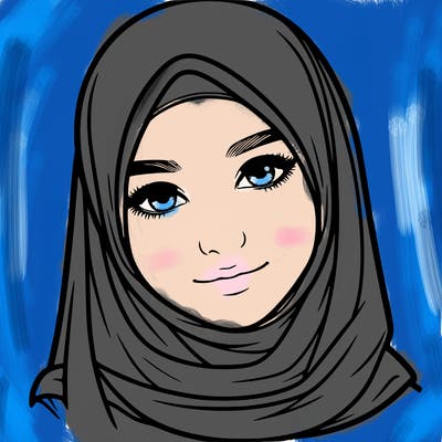 realistic girl with hijap