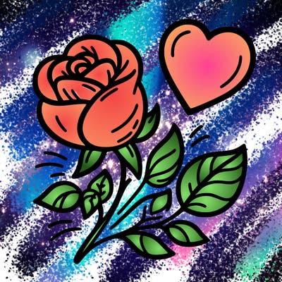 rose and heart