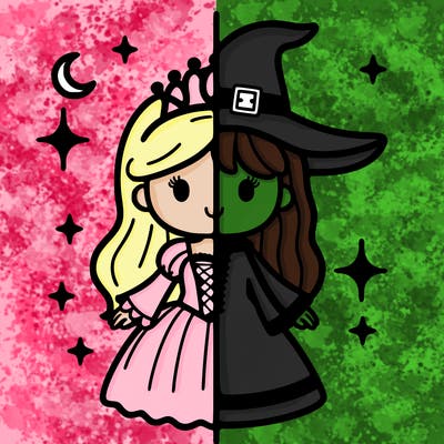split princess and witch