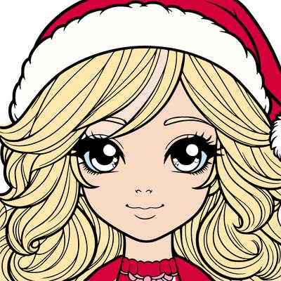 realistic christmas girl