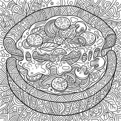 Discover a one-of-a-kind coloring experience with our Deep Dish Pizza Zentangle design. This intricate page blends a beloved comfort food with meditative patterns, offering hours of relaxing artistic expression.