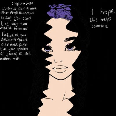 realistic girl with braids