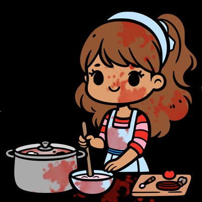 girl cooking