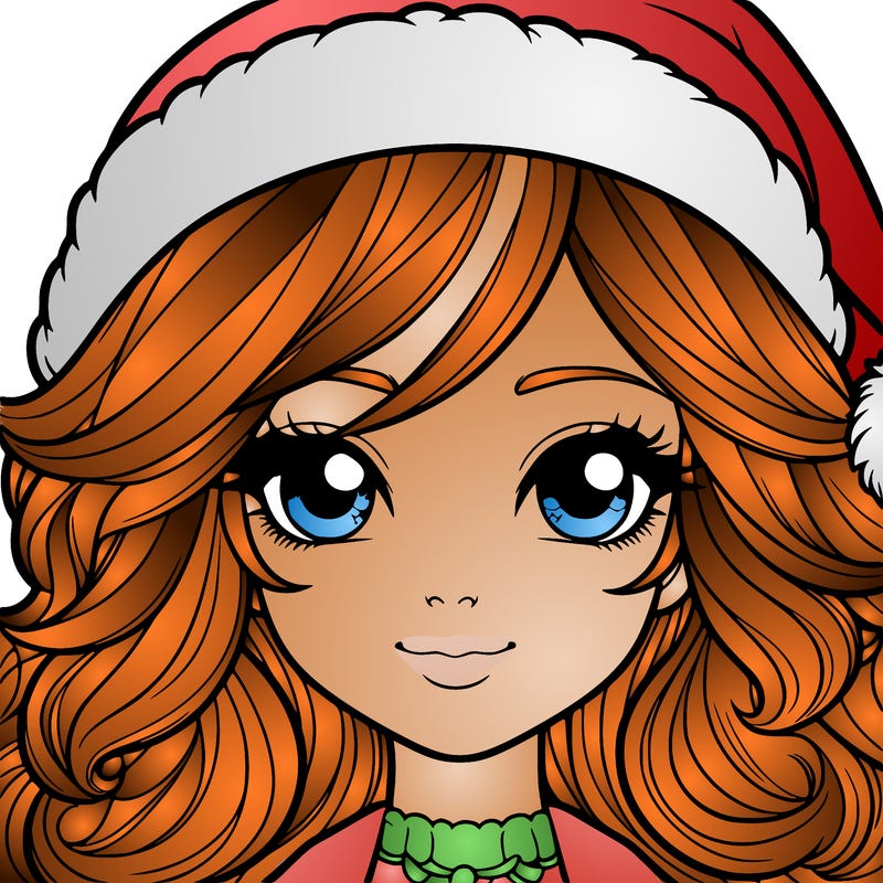 realistic christmas girl