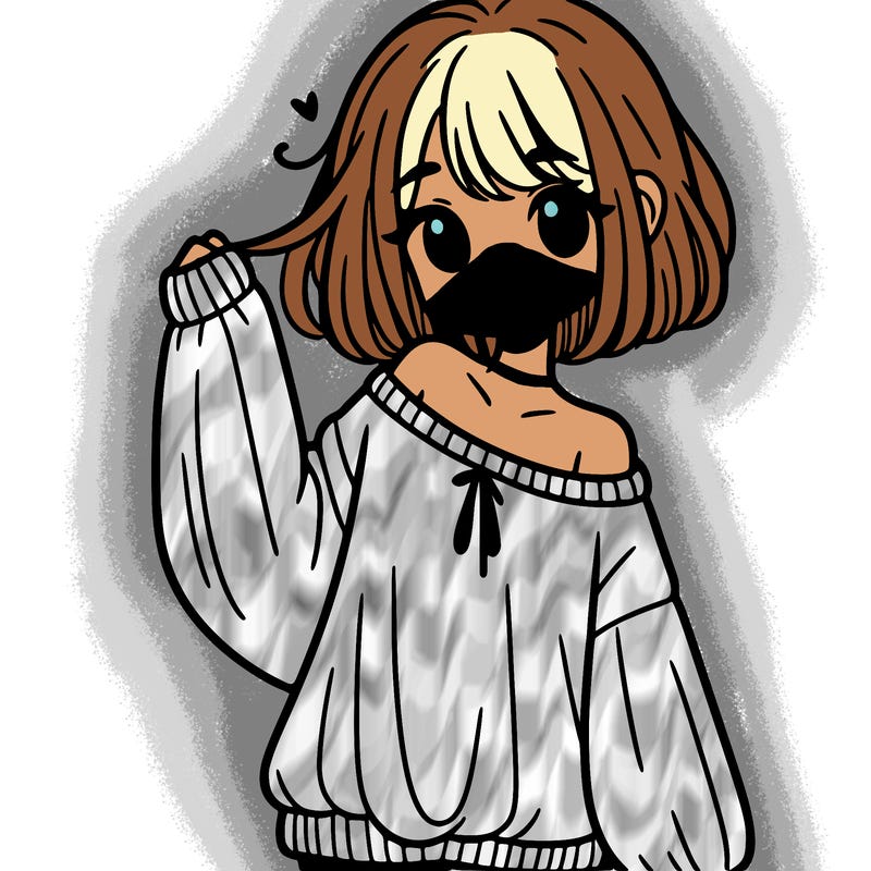 girl in baggy sweater hanging off her shoulder