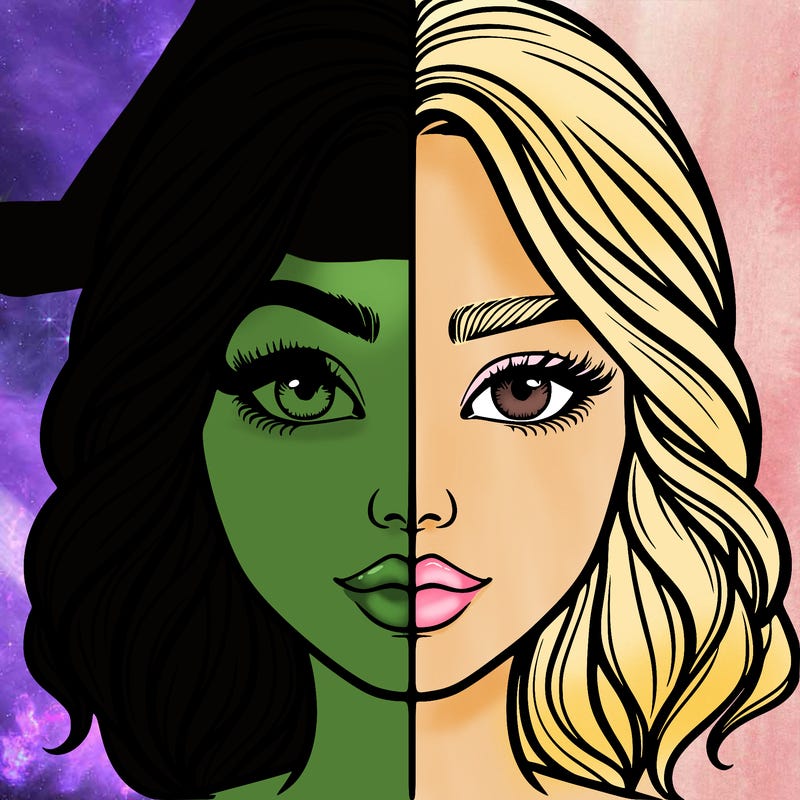 realistic girl split half