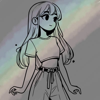 girl in a cute crop top