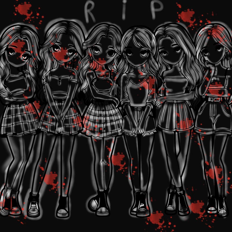 a group of girls realistic