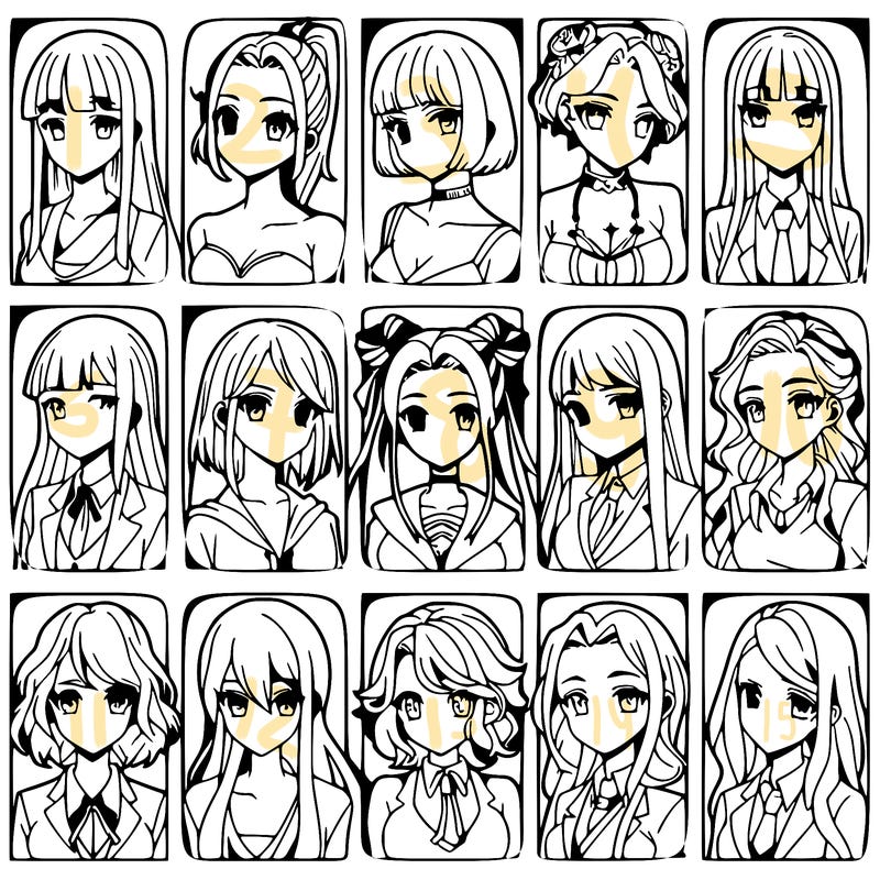 girls that look diffrent anime