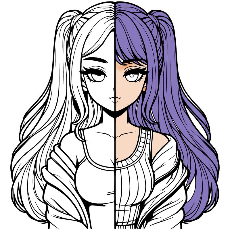 realistic girl split