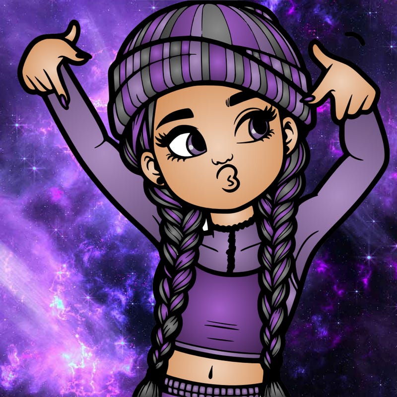 realistic teenage girl with braids and a beanie and crop top doing 🫶🏼