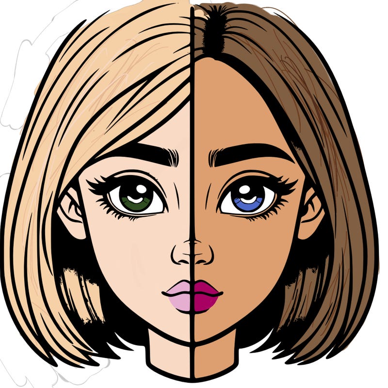 realistic girl split