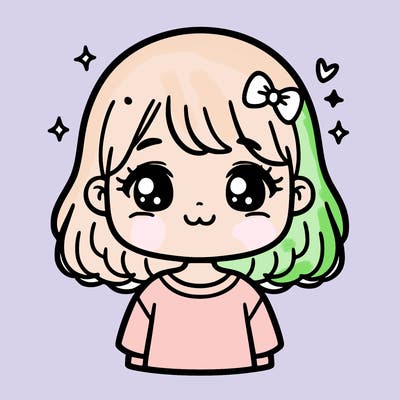 cute girl with blush