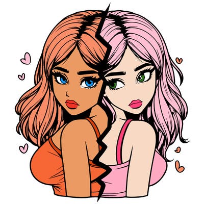 realistic girl split