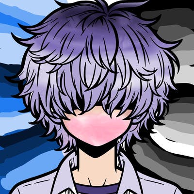 manga boy fluffy hair covering his eyes