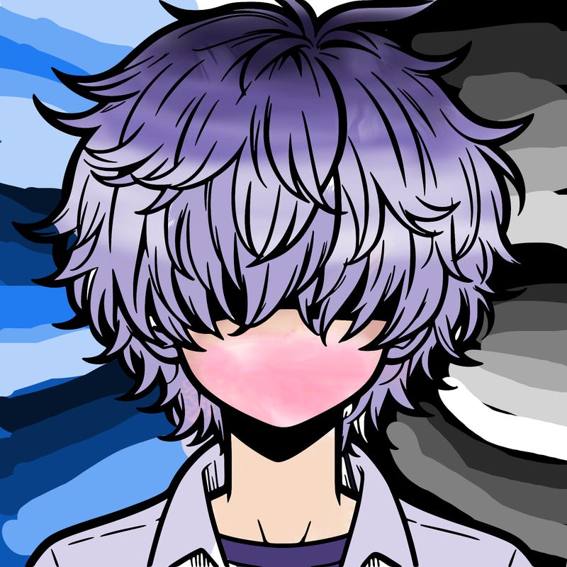 manga boy fluffy hair covering his eyes