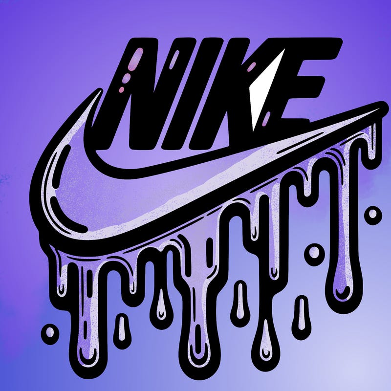 dripping nike logo
