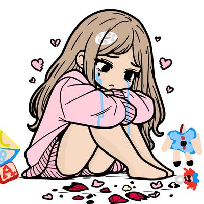 a girl after a breakup