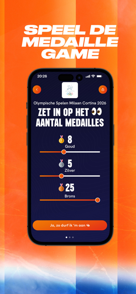 TeamNL - TeamNL app medal prediction game for Milano Cortina 2026