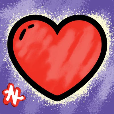 a blank heart