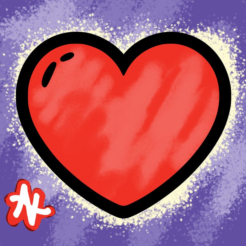 a blank heart