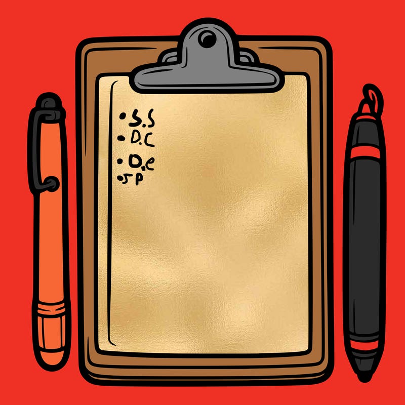 blank clip board with pen