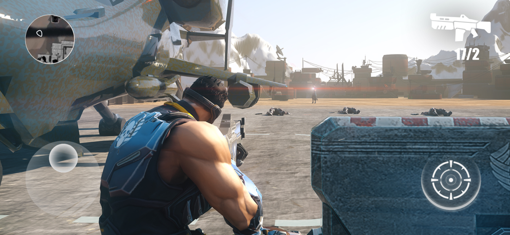 Evolution 2: Battle for Utopia - Third person shooter combat in Evolution 2 Battle for Utopia with Captain Blake behind cover