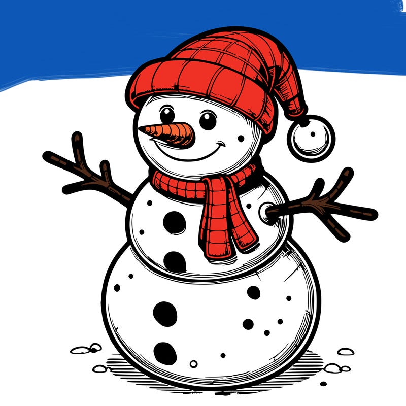 realistic christmas snowman