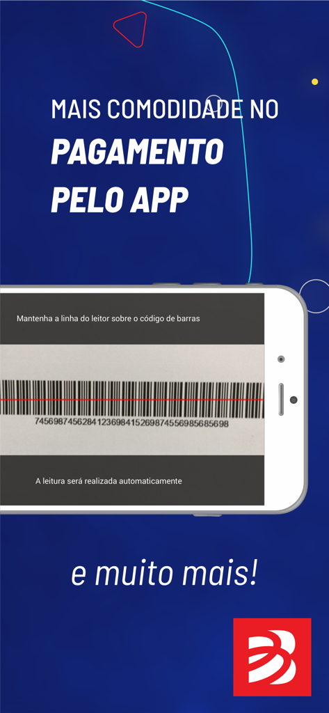Banpará - Recurso do aplicativo Banpara para digitalizar códigos de barras para pagar contas.