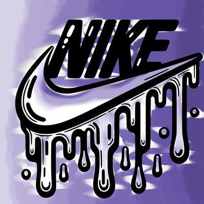 dripping nike logo