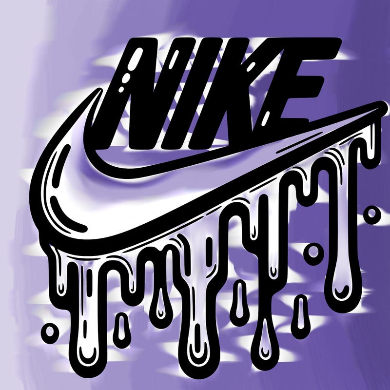 dripping nike logo
