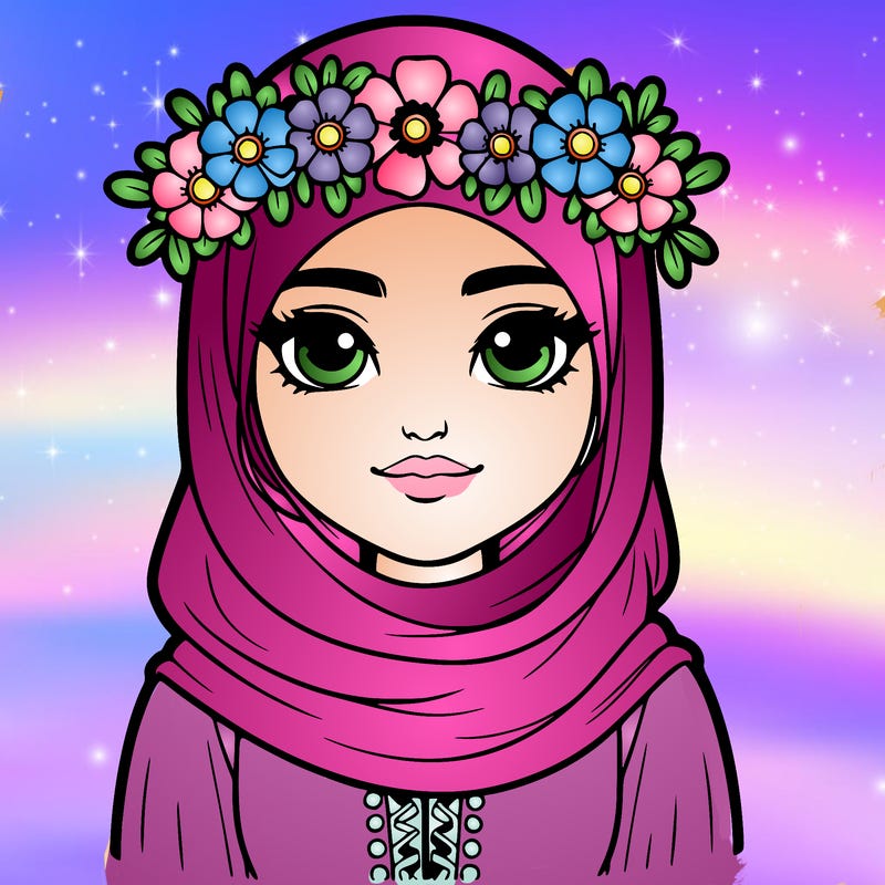 realistic girl with flower crown