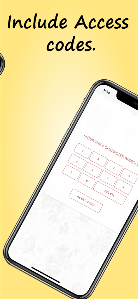 Calendário do Ciclo Menstrual - A smartphone screen showing a four-digit passcode entry for app security and privacy.