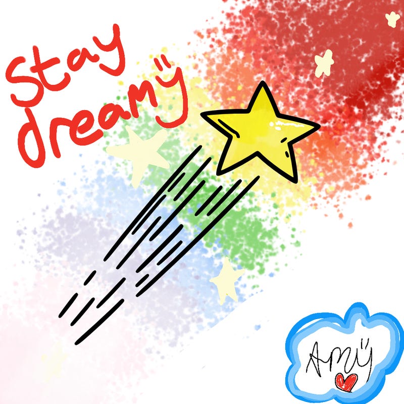 a shooting star in the sky