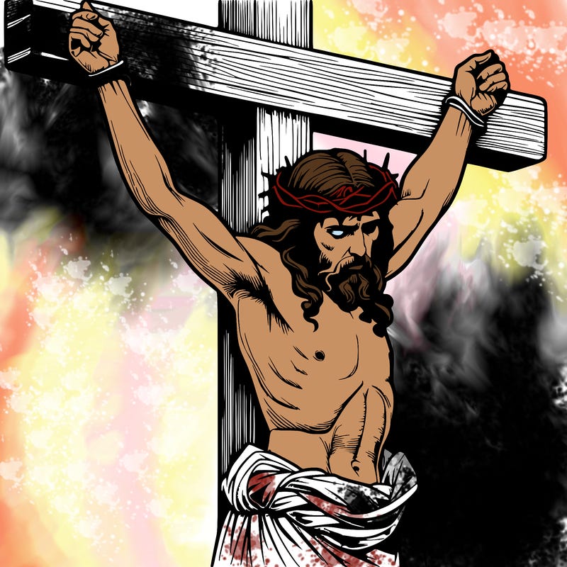 jesus realistic on the cross