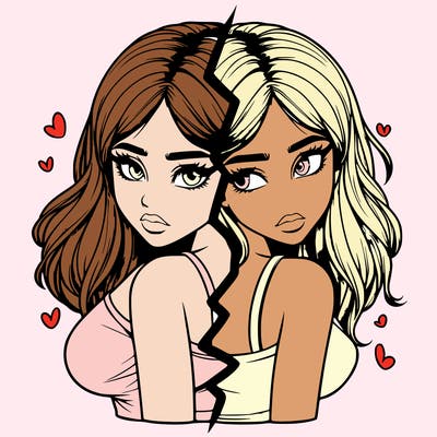 realistic girl split