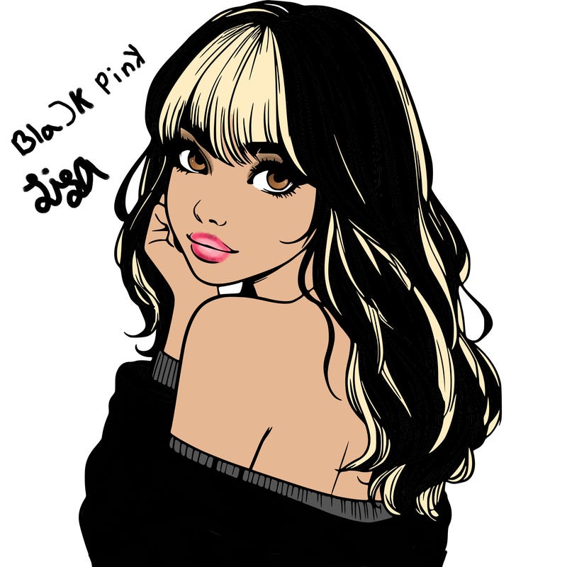 realistic girl with bangs looking over her shoulder