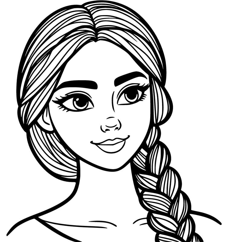 woman with braid