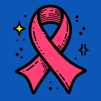 ribbon symbol of national breast cancer awareness month