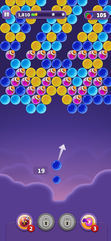 Bubble Family - A colorful screenshot of Bubble Family gameplay showing bubbles being matched and aimed