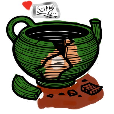 the broken vessel