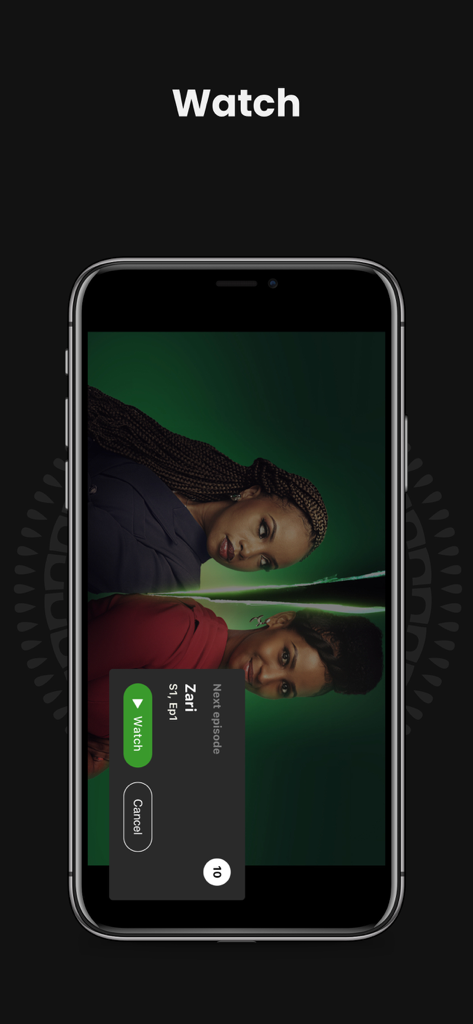 GOtv Stream - Interface de l'application GOtv Stream sur un smartphone affichant la liste des épisodes suivants d'une série dramatique africaine