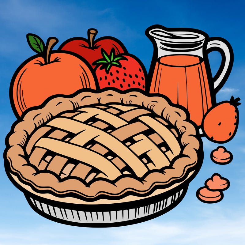 a pie of food