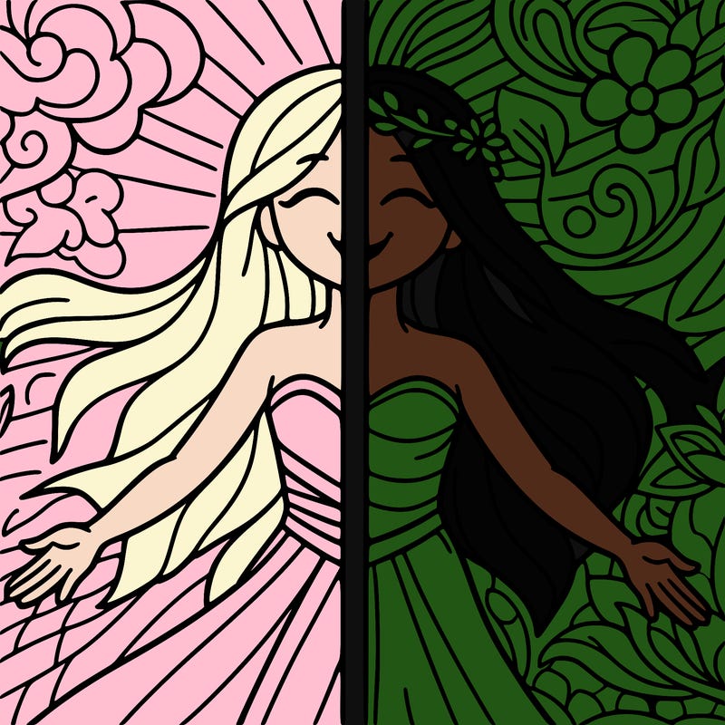 split in two
