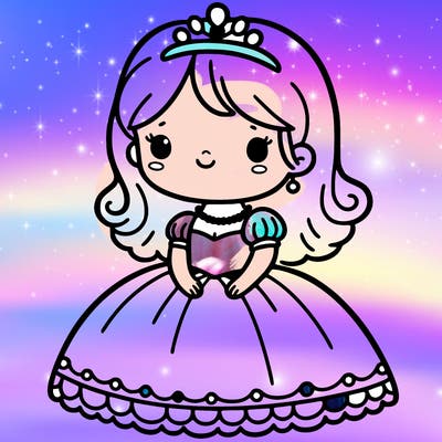 girl with princess dress