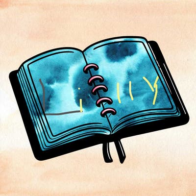 open note book blank