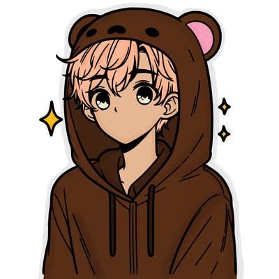 a 17 year old boy in a cute animal hoodie