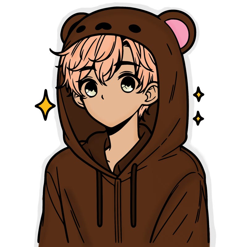 a 17 year old boy in a cute animal hoodie